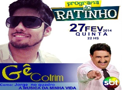 Radialista Caetitense estará no programa do Ratinho no quadro “A Musica da Minha Vida”