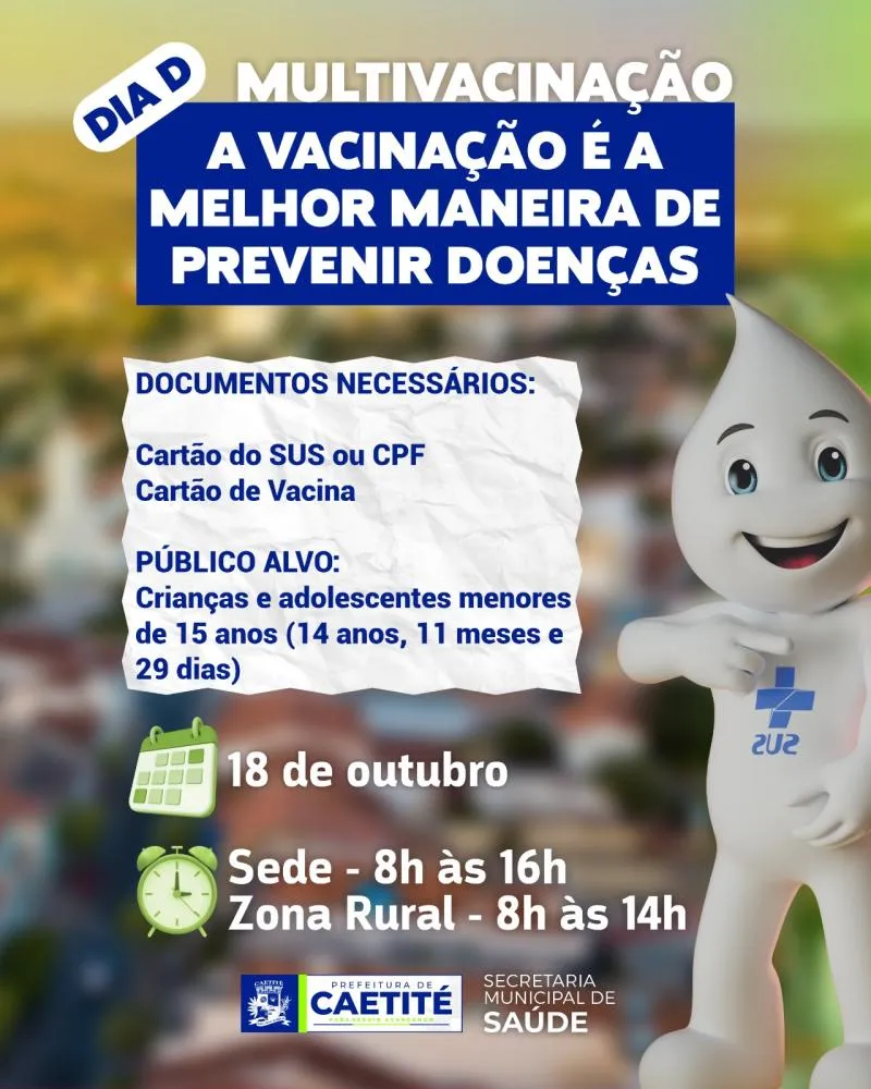 Caetité realiza Dia D para atualizar cadernetas de vacinação