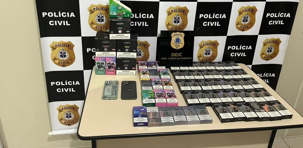 Região: Cigarros eletrônicos são apreendidos pela polícia 