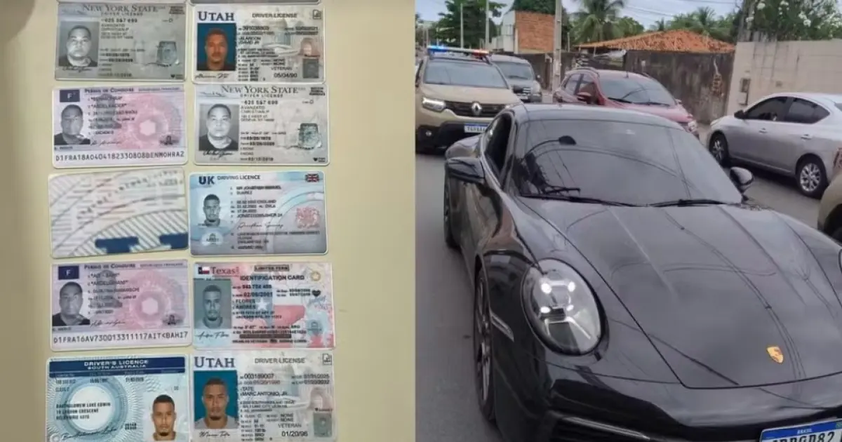 Homem é preso com CNHs falsas em Porsche de luxo na RMS