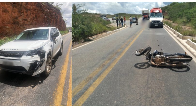 Colisão entre moto e carro de passeio deixa uma pessoa morta na BR-430 em Igaporã