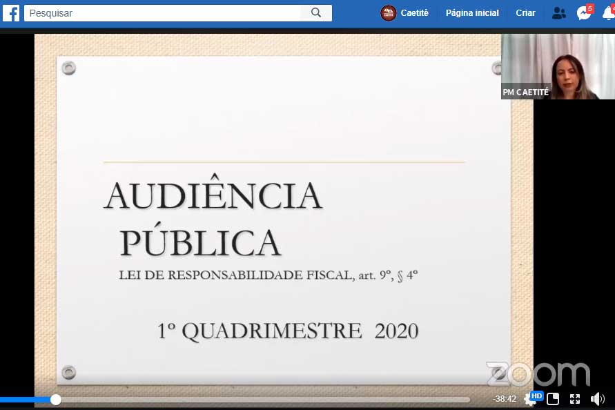 Prefeitura de Caetité realiza audiência pública virtual de prestação de contas do quadrimestre