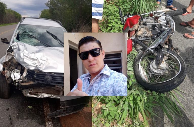 Colisão entre carro e moto deixa um morto e um ferido em Sebastião Laranjeiras