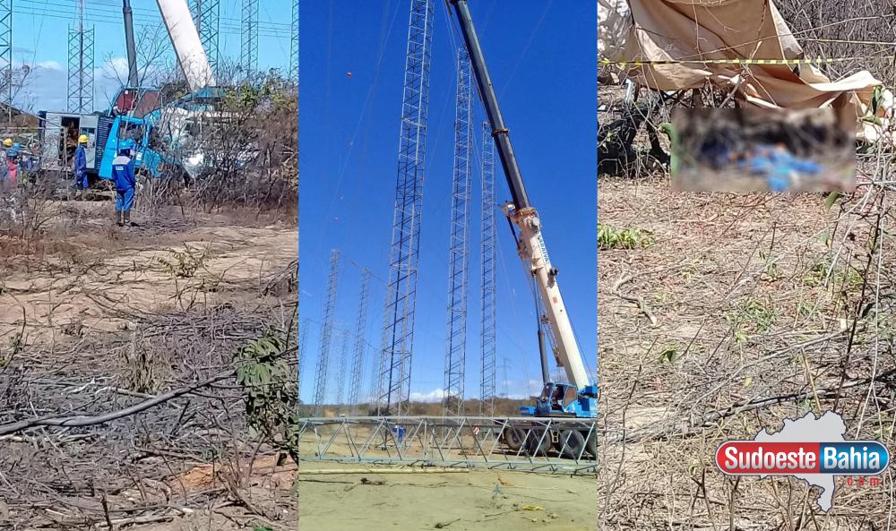 Queda de torre de transmissão deixa 2 mortos em Caetité