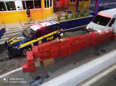 Com ajuda de cão farejador, PRF apreende 1,5 tonelada de maconha em Conquista