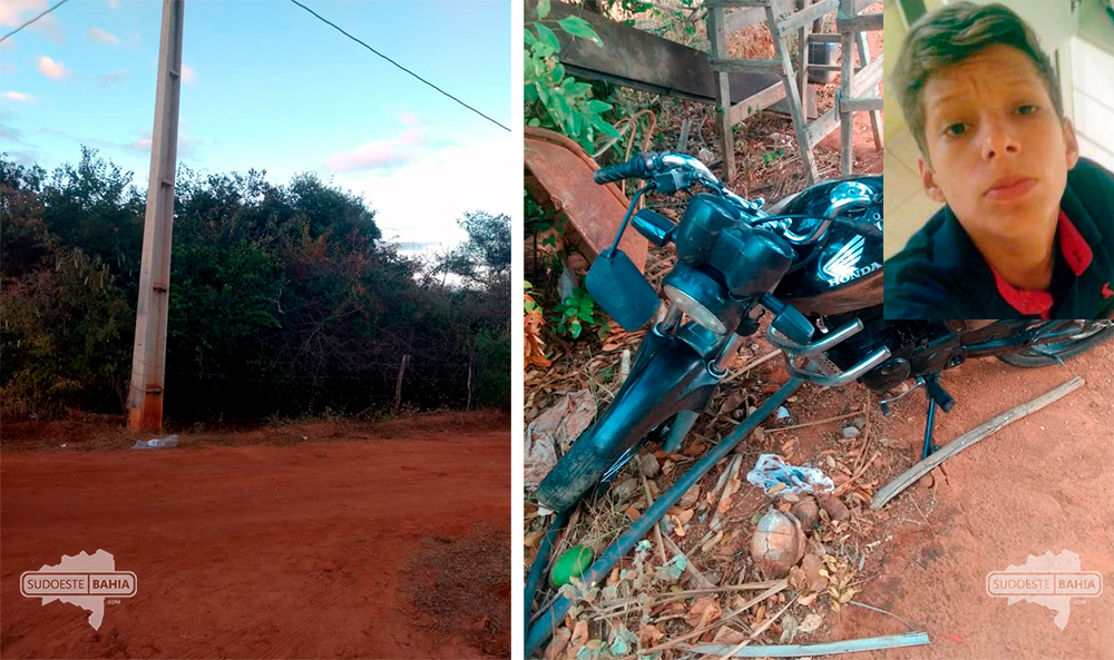 Adolescente morre após perder controle da moto e bater em poste na BA-940 em Lagoa Real
