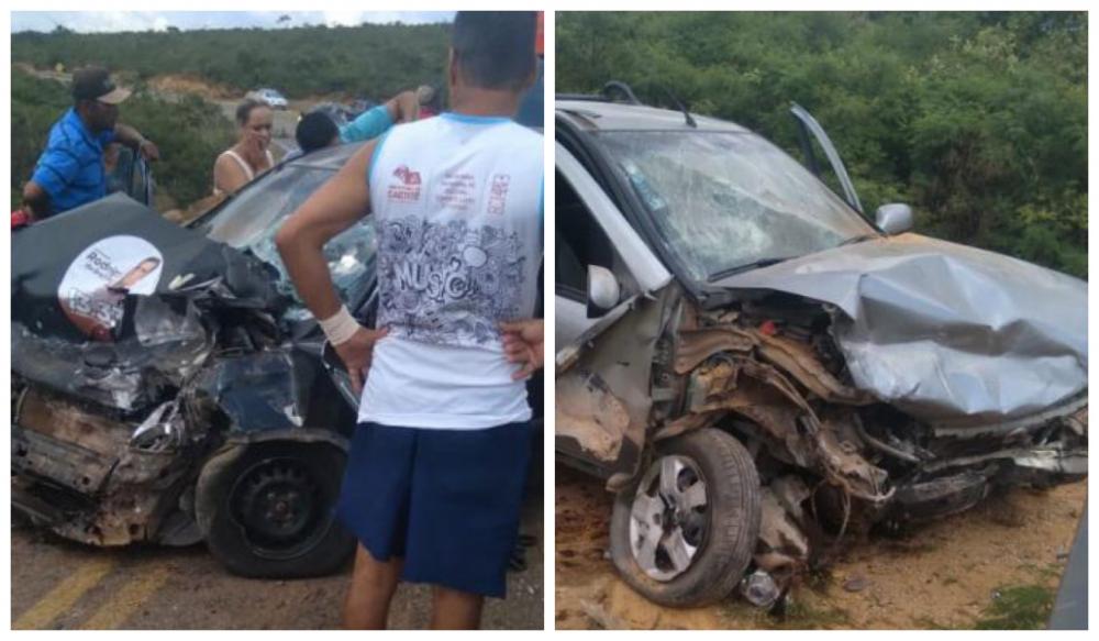 Mulher morre e 2 pessoas ficam feridas em acidente na BA-611, em Caetité