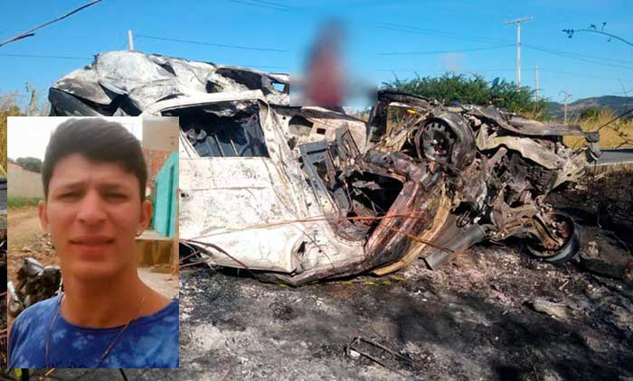 Riacho de Santana: Jovem morre carbonizado após colidir contra carreta na BR-430