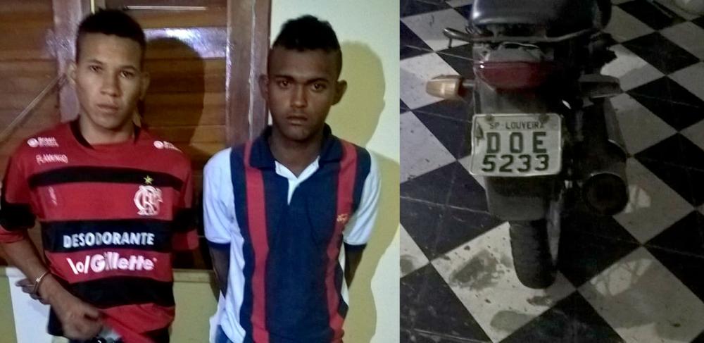 Assaltantes caem de moto e acabam presos após roubar adolescente em Palmas de Monte Alto