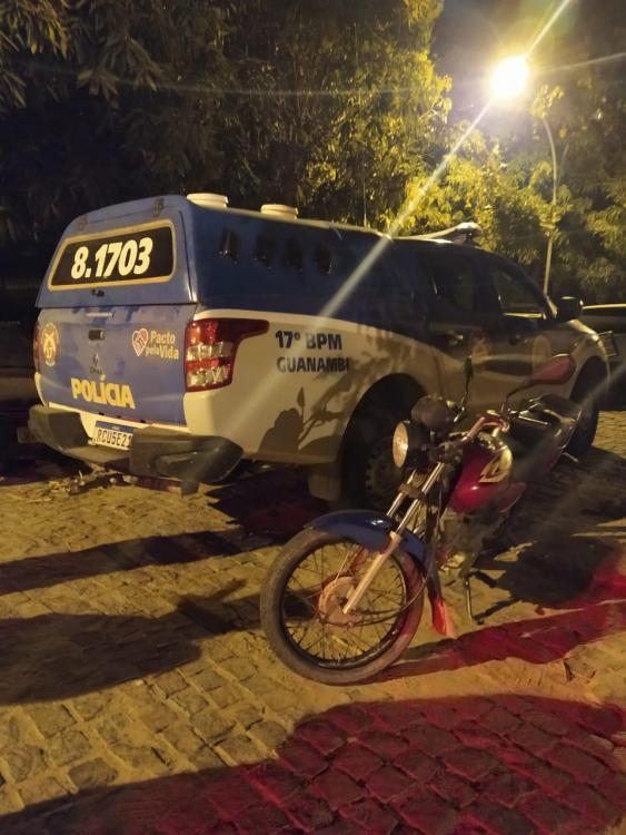 PM recupera moto furtada em Guanambi 