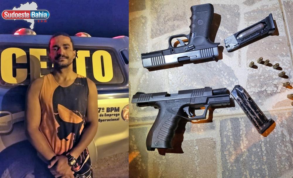Homem é detido após ser flagrado com arma de uso restrito em Guanambi 
