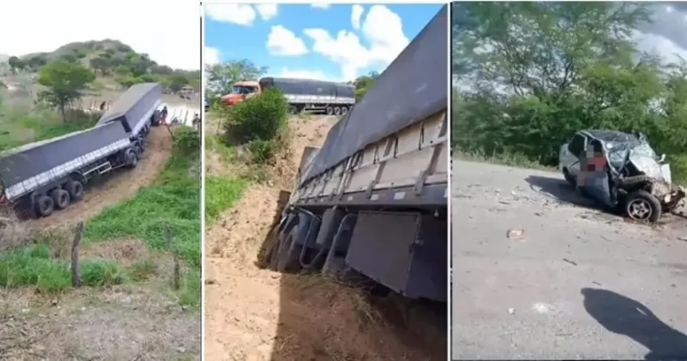 Bahia: Colisão entre carreta e dois carros deixa seis mortos na BR-110