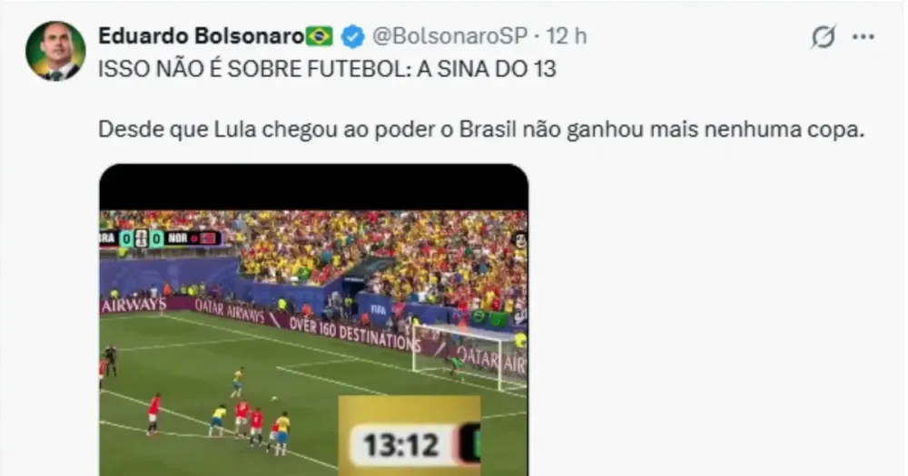 Flávio e Eduardo ligam eliminação da Seleção a Lula