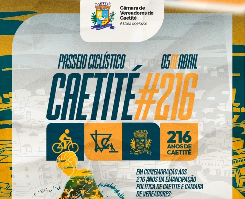 Câmara de Caetité promove passeio ciclístico em comemoração aos 216 anos da cidade