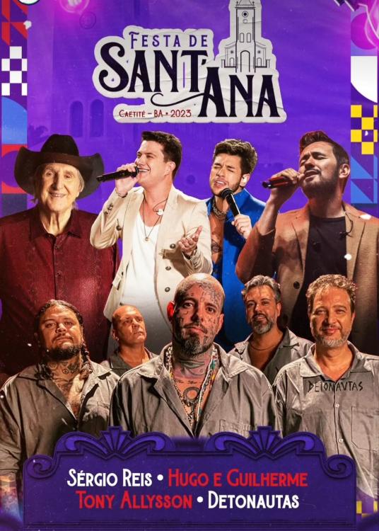 Prefeitura de Caetité anuncia as primeiras atrações da Festa de Sant'Ana 2023