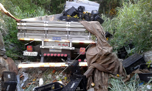 Caminhoneiro morre ao cair em ribanceira na BA-148 