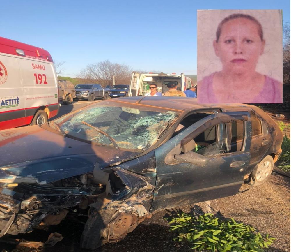 Caetité: Acidente automobilístico deixa uma mulher morta na BR-030