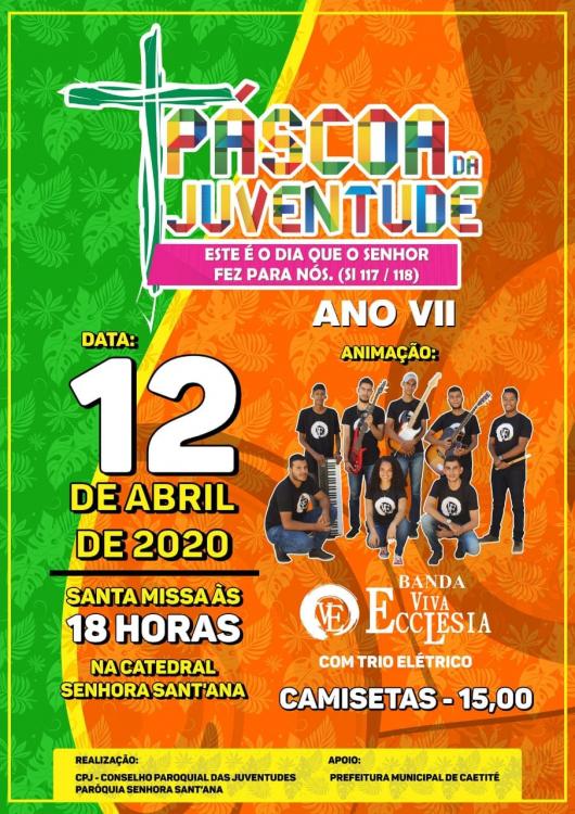 Caetité: Paróquia Senhora Santana divulga programação da VII Páscoa da Juventude 