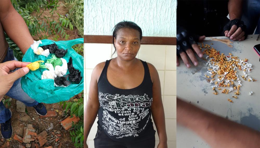 Mulher suspeita de tráfico é presa com 295 pedras de crack em Guanambi