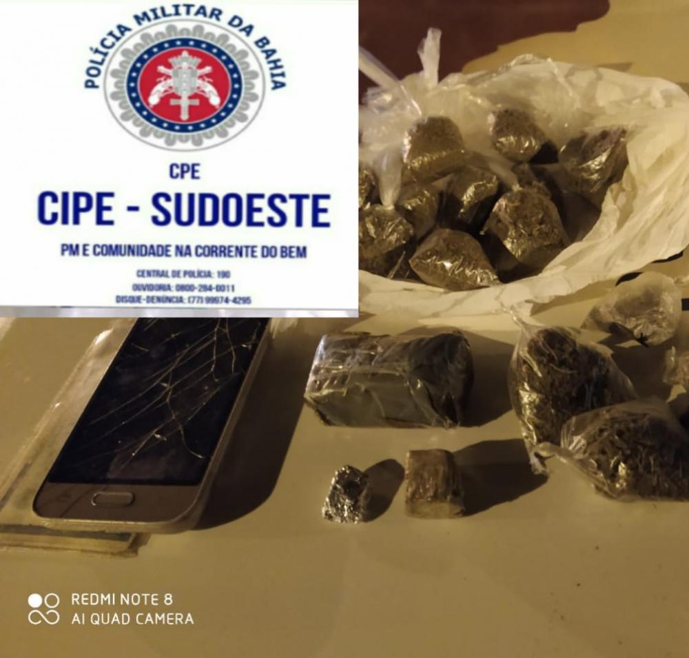 PM apreende drogas em estabelecimento comercial de Ibiassucê