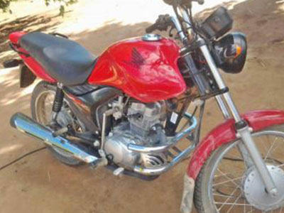 Motocicleta é furtada na zona rural de Palmas de Monte Alto e depois é abandonada sem a placa