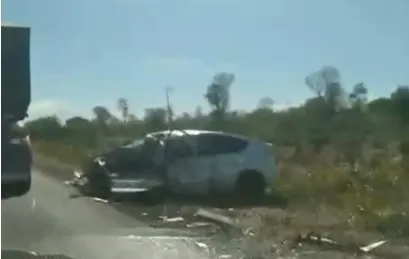 Oeste: Quatro pessoas morrem em colisão frontal na BR-349