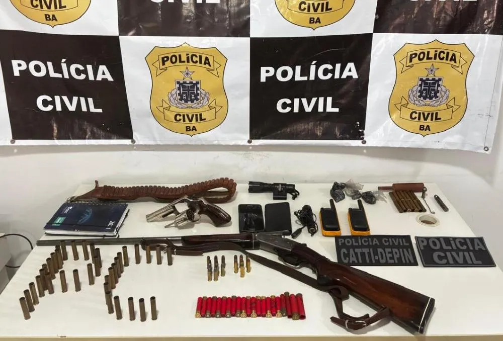 Armas e munições são apreendidas durante operação em Bom Jesus da Lapa