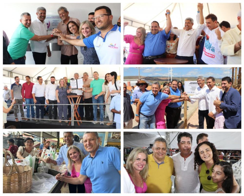 Ao lado de Jerônimo, deputada Ivana Bastos entrega obras em Botuporã e Lagoa Real 