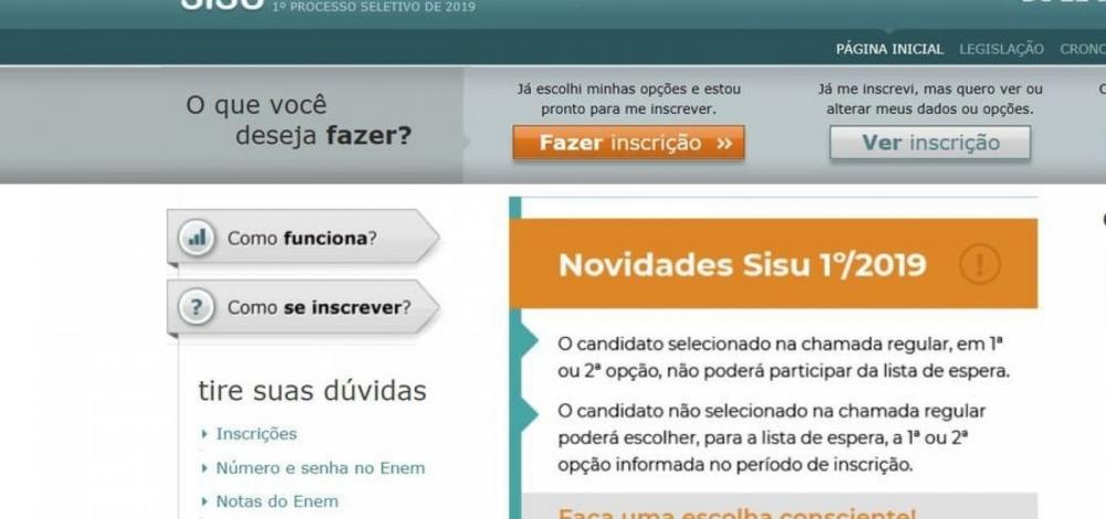 Resultados do Sisu serão divulgados hoje pelo MEC
