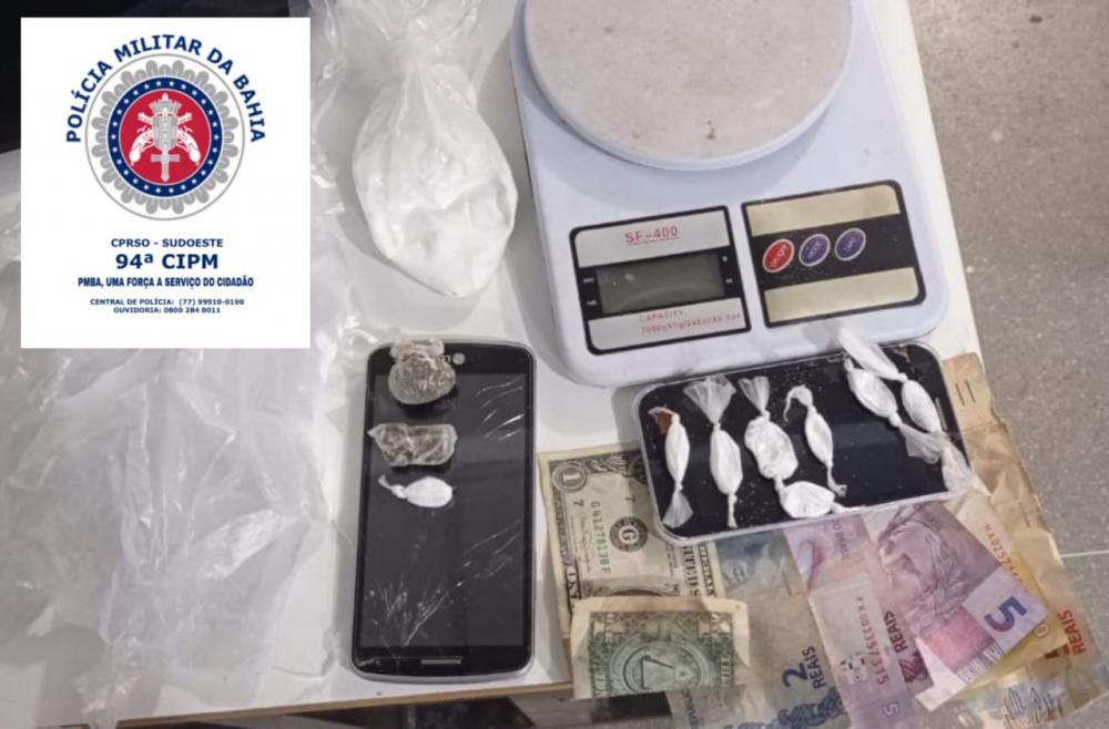 Homem envolvido com atividade de tráfico de drogas é preso em Igaporã
