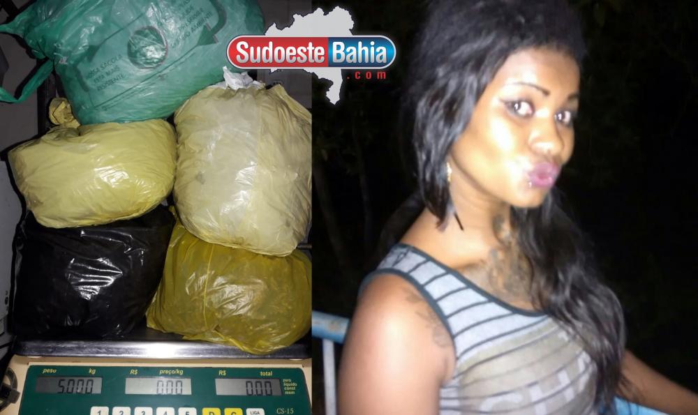 Caculé: Mulher é presa com 5 quilos de maconha em ônibus intermunicipal