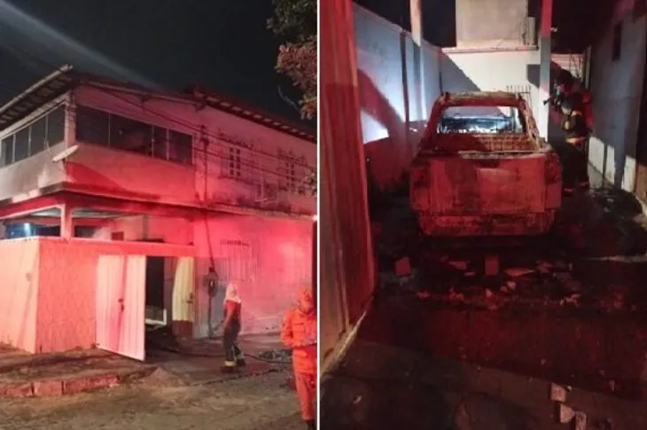 Incêndio destrói carro em garagem de residência em Guanambi