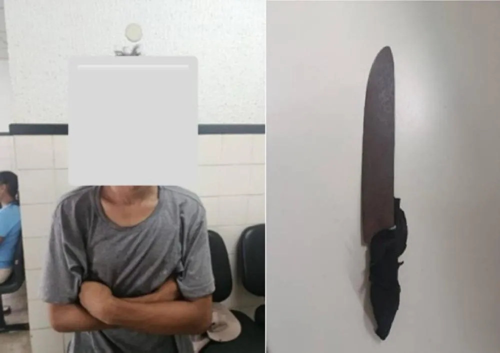 Homem é preso após ameaçar moradores com facão em Guanambi