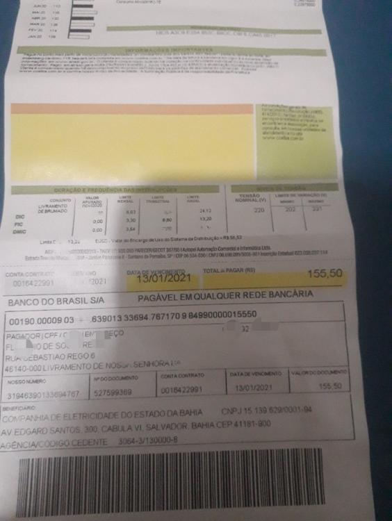 É falso vídeo que circula nas redes sociais dizendo que conta com boleto bancário da Coelba é falsa