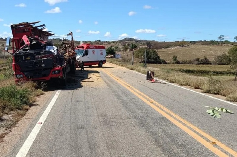 Região: Motorista de 41 anos morre em colisão entre caminhões na BR-030