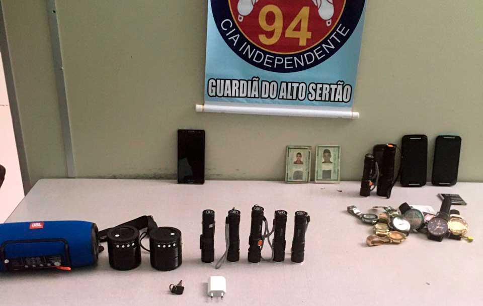 Polícia Militar detém suspeitos e recupera produtos furtados em loja de Lagoa Real 