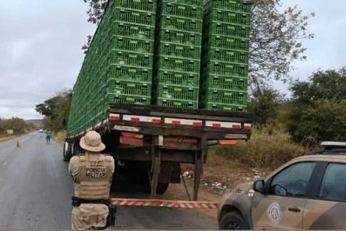 Polícia apreende carga irregular de aves durante operação em Coribe
