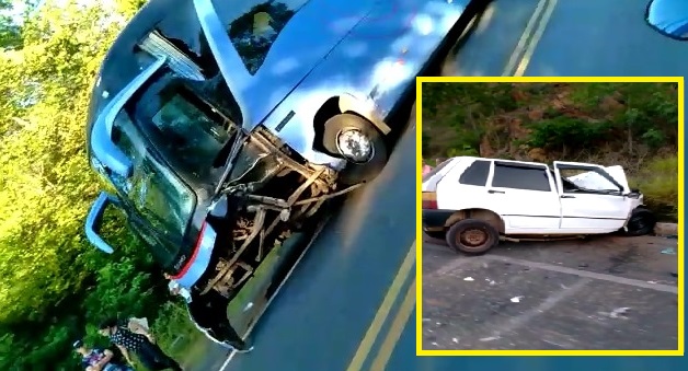 Região: acidente entre ônibus e carro deixa uma pessoa morta na BR-242 