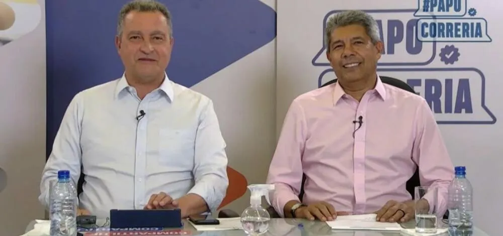 Lula grava com Jerônimo, Rui e Wagner antes do início da campanha