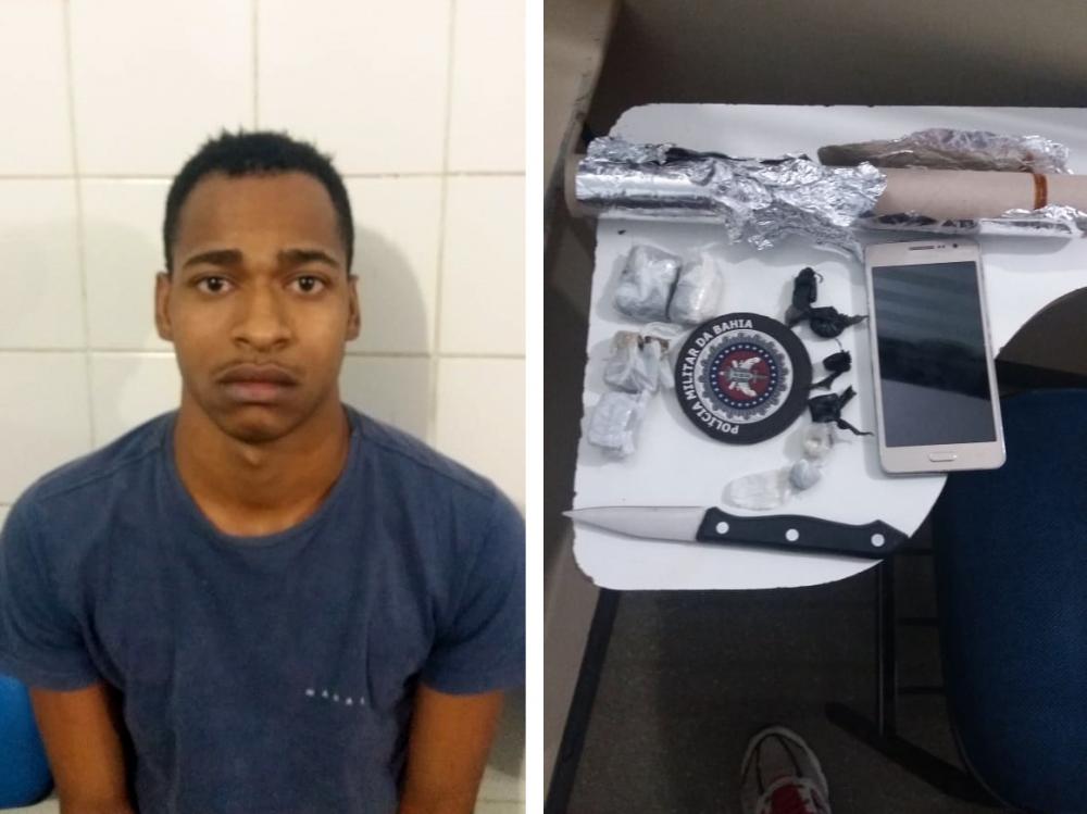 Homem é preso suspeito de traficar drogas em Guanambi