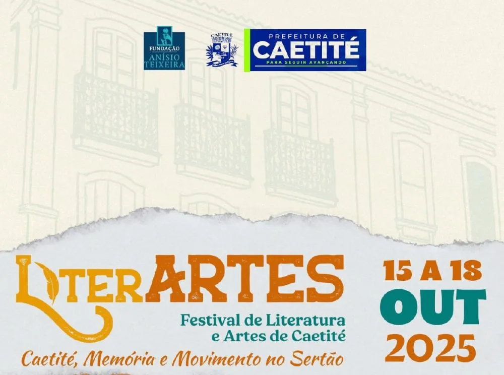 1º Festival de Literatura e Artes de Caetité começa nesta quarta (15)