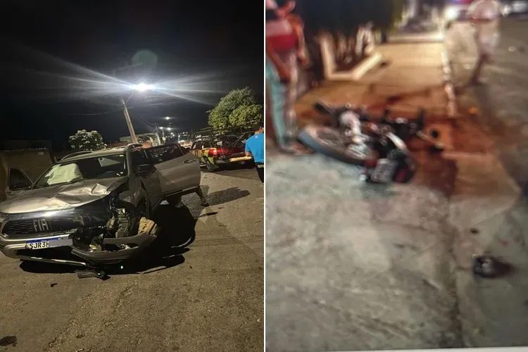 Mulher é arremessada para residência após colisão em Guanambi