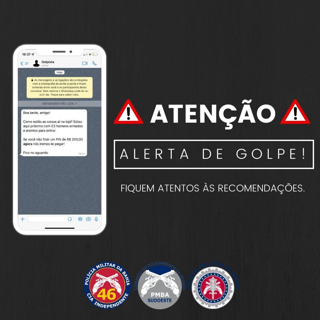 Polícia Militar alerta população de Livramento e região sobre golpe do PIX