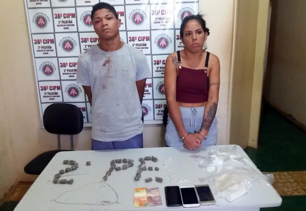 Duas pessoas são presas em flagrante por tráfico de drogas em Riacho de Santana