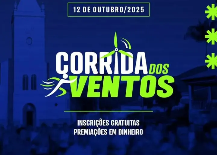 Corrida dos Ventos acontecerá em Caetité com inscrições gratuitas e premiação de até R$ 800