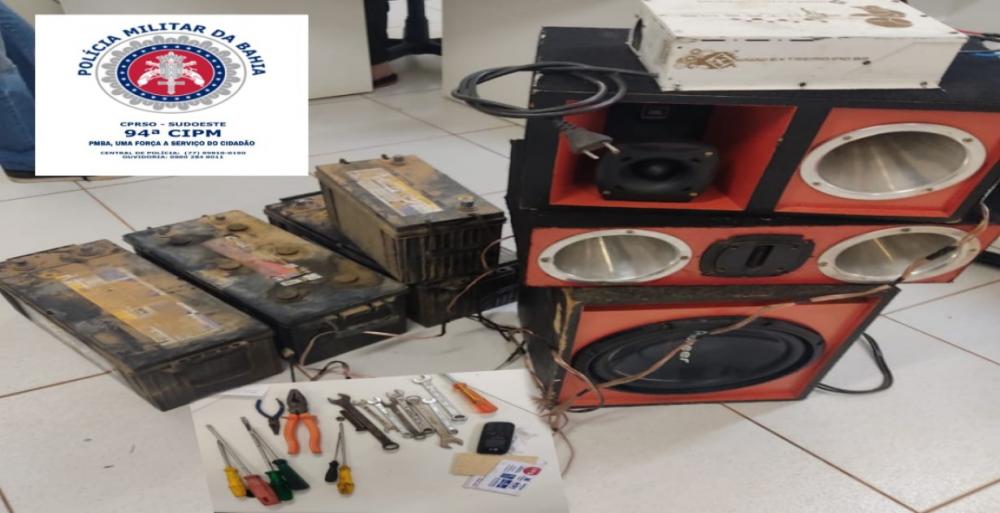 PM prende em Caetité homem que furtava baterias de caminhão