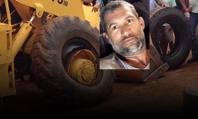 Bahia: Pneu de retroescavadeira estoura durante calibragem e mata empresário
