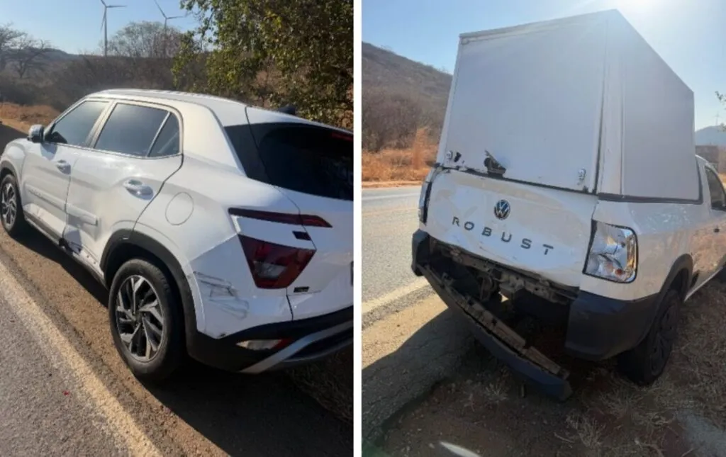 Caminhão perde freios e causa engavetamento com quatro veículos na BR‑030, em Guanambi