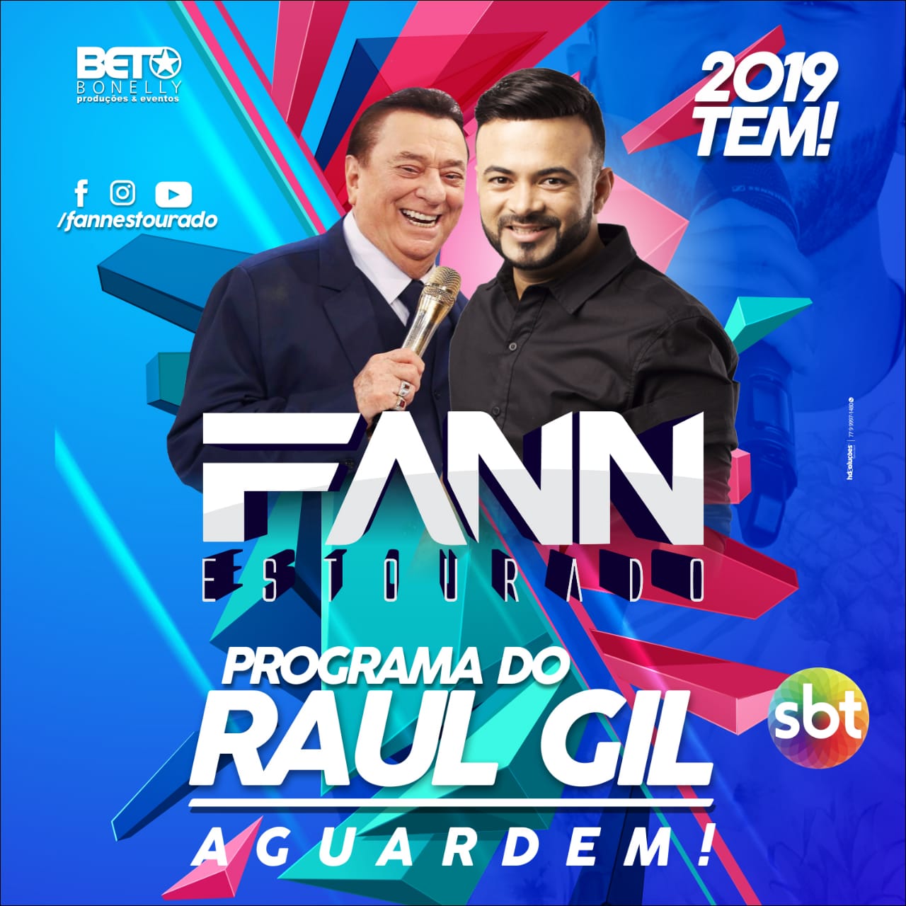 Confirmada a apresentação em 2019 de Fann Estourado no Programa Raul Gil do SBT