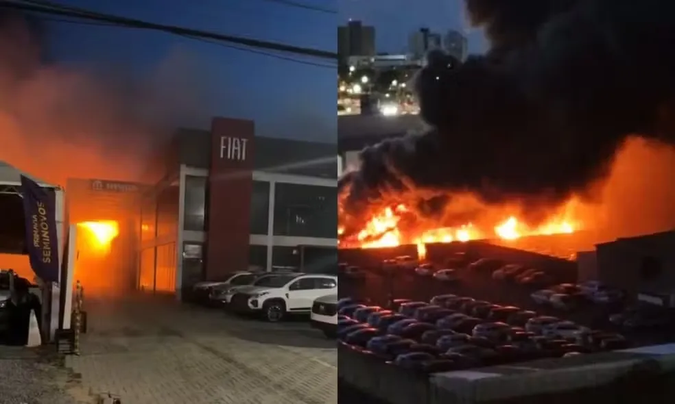 Incêndio atinge concessionária Fiat em Luís Eduardo Magalhães